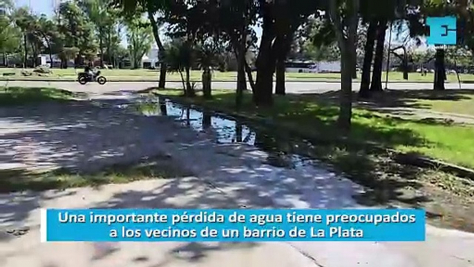 Una importante pérdida de agua tiene preocupados a los vecinos de un barrio de La Plata