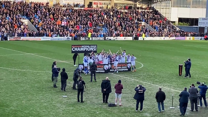 Spireites lift the champions trophy!