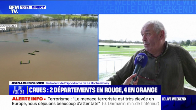 Crues: "On a connu des inondations dans les années 80, mais pas aussi importantes que celles-ci", témoigne un habitant de La Roche-Posay