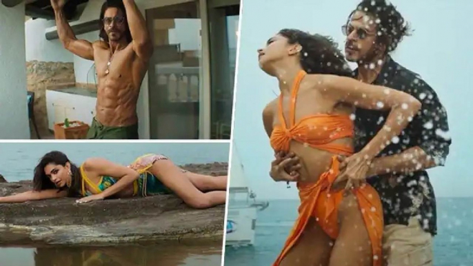 Hot Deepika & Dashing Shahrukh | Besharam Rang Song | Shah Rukh Khan, Deepika Padukone