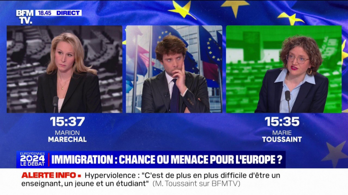 L'immigration est "une chance" pour Marie Toussaint, pour Marion Maréchal, "le droit d'asile est beaucoup trop laxiste"