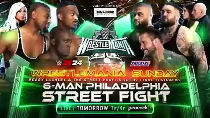ROMAN REIGNS AND THE ROCK VS CODY RHODES AND SETB ROLLINS AT WRESTLEMANIA NIGHT 1