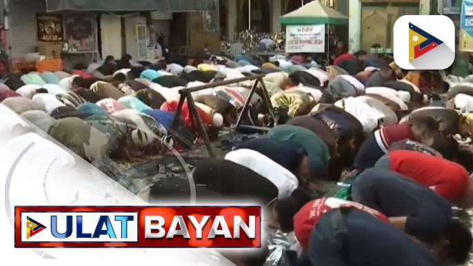 Mga Muslim, nagtipon sa isang mosque sa Quiapo, Maynila ngayong selebrasyon ng Eid’l Fitr