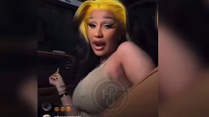 Cardi B takes driving lessons and is learning with one of her Bentley trucks