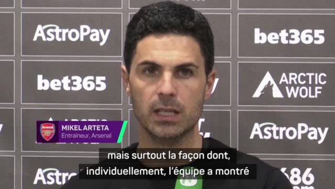 Arsenal - Arteta la résilience et la détermination de ses joueurs