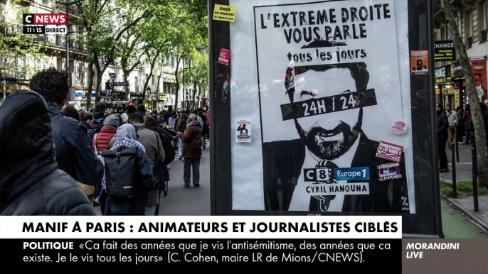 Ciblé hier comme "journaliste d'extrême droite" dans la manif pro-palestinienne de LFI et du NPA, Jean-Marc Morandini répond sur CNews: "Est-cela être d'extrême droite ?" - Regardez