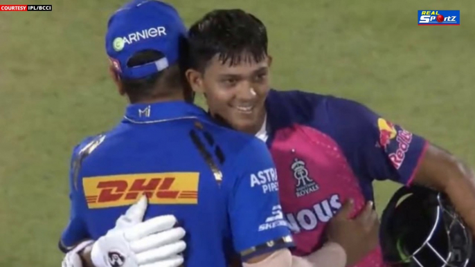 Rohit Sharma Hugs Yashasvi Jaiswal after his Century vs Mumbai Indians | Yashasvi Jaiswal Century