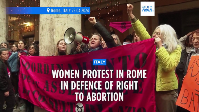 Protests in Rome over move to allow anti-abortion activists in clinics