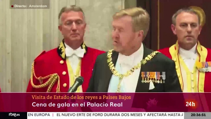 Guillermo de Holanda da las gracias a los Reyes Felipe y Letizia por acoger en España a su hija Amalia