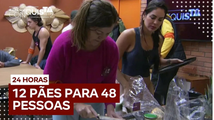 Brunna e Geni fazem contas para dividir 12 pães para quase 50 pessoas | A Grande Conquista