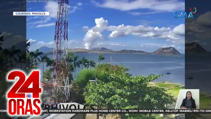 "Weak phreatic eruption", naitala sa Taal volcano | 24 Oras