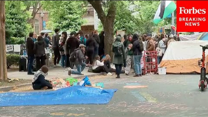 HAPPENING NOW: George Washington University Campus In Washington, DC, Sees Pro-Palestinian Protests