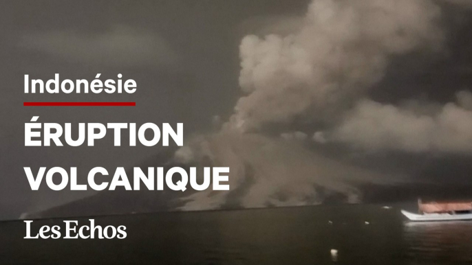 Nouvelle éruption volcanique du mont Ruang en Indonésie