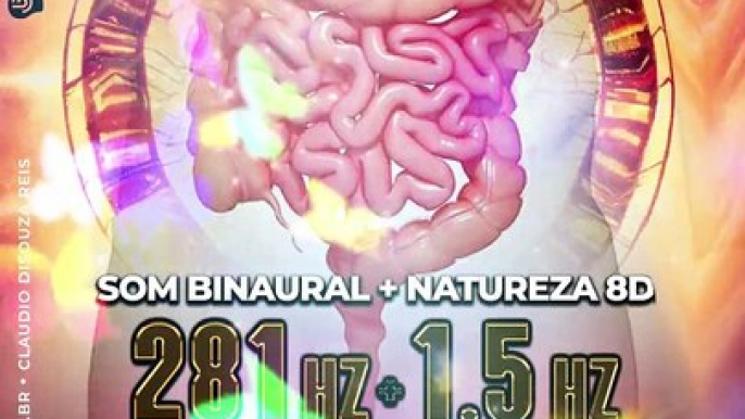 INTESTINOS 281 Hz + Ondas Binaurais 1,5 Hz Abraham Universal Healing + Canticos e Sons Natureza 8D