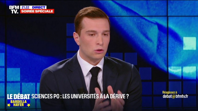 Jordan Bardella: "L'extrême gauche joue la stratégie du chaos dans notre pays, en transformant nos rues, nos assemblées, nos parlements, nos écoles et nos universités en ZAD"