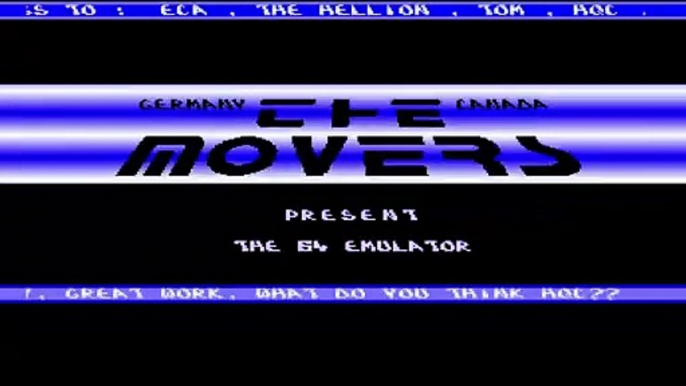 Amiga Cracktro - C64 Emulator by The Movers