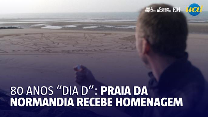 Praia da Normandia recebe homenagem dos 80 anos do "Dia D"