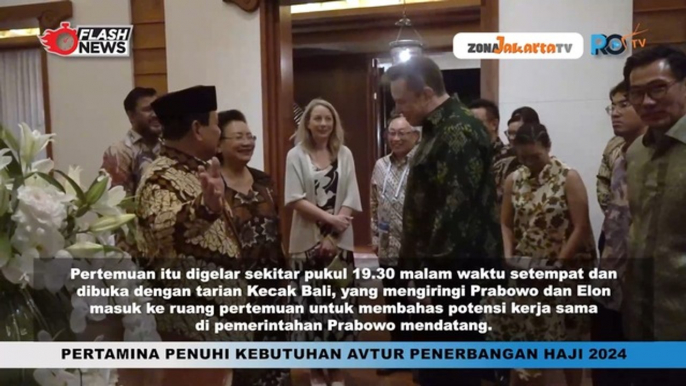 MENHAN PRABOWO ASYIK NGOBROL SANTAI DENGAN ELON MUSK DI SELA-SELA WWF 2024 BALI