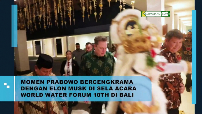 Prabowo Bercengkrama dengan Elon Musk di Sela Acra WWF 10th Bali