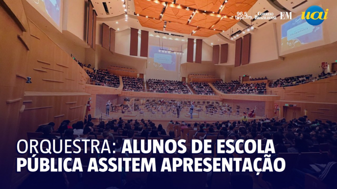 Apresentação da Orquestra Filarmônica para alunos de escolas públicas