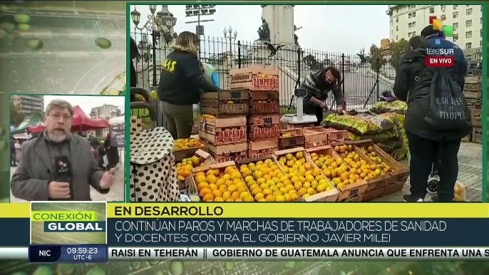 Un "verdurazo" frente al Congreso: así los argentinos rechazan políticas neoliberales de Milei