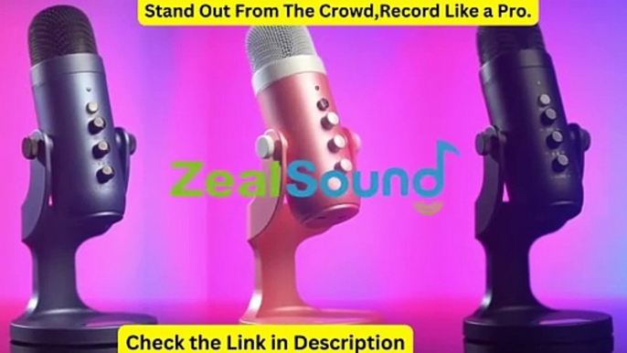 Stand Out From The Crowd,Record Like a Pro.USB Condenser Microphone Pink Studio Recording Mic