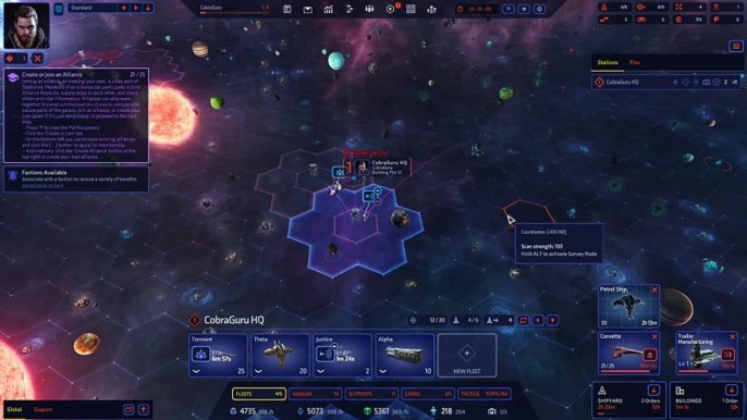 Starborne: Sovereign Space : 1 - Présentation du MMORTS "GRATUIT" 4X spatial en temps réel