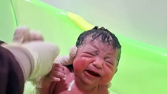 #baby first bath