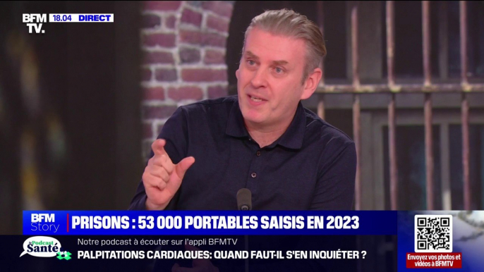 David Desclos (ancien braqueur et détenu) sur les 53.000 portables saisis en prison en 2023: "Les détenus ont le temps de repérer la faille pour ce qu'ils ont envie de faire"