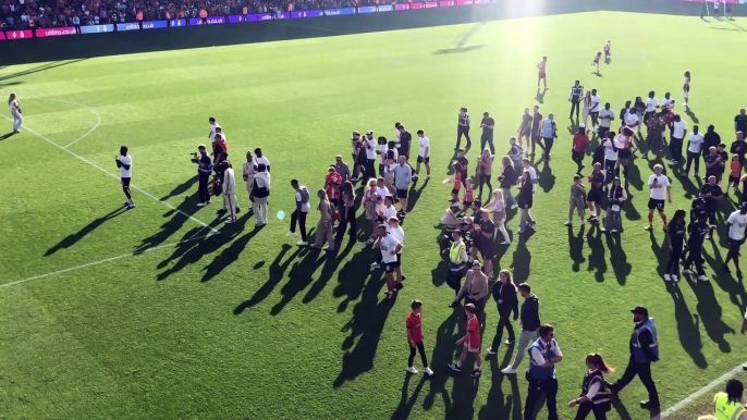 Luton fans applaud their players