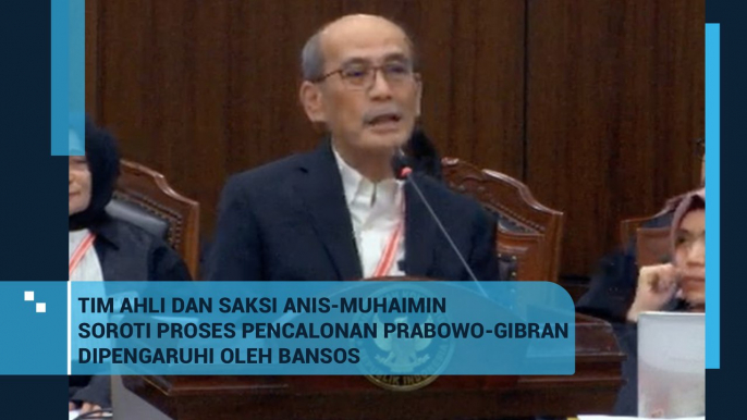 Ahli dan Saksi Anies-Muhaimin Soroti Proses Pencalonan Gibran dan Pengaruh Bansos