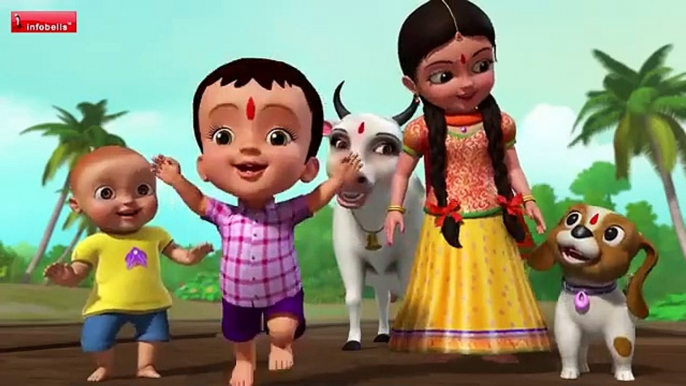 Meri Gaiya Aati Hai Mujhko Doodh Pilati Hai _ Hindi Rhymes for Children _ Infobells