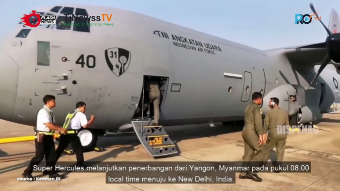 Pesawat C-130J Super Hercules TNI AU Misi Kemanusiaan Untuk Rakyat Palestina