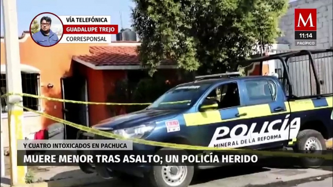 En Pachuca, asalto provoca persecución: dejó una menor muerta, un policía herido y un incendio.