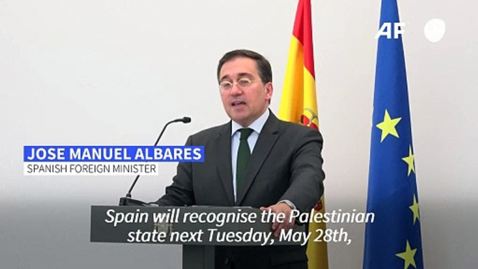 'Spain will recognise the Palestinian State', says Spanish foreign minister