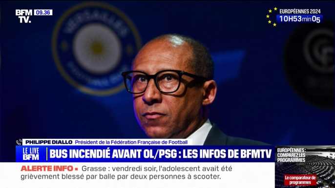 Rixe entre des supporters du PSG et de l'OL: "Il faut sanctionner pour que ces gens soient définitivement interdits de stade" selon le président de la FFF