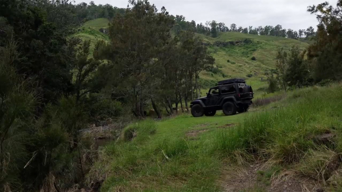 SOLO CAMPING in the Rain Car camping, Jeep Wrangler overland,  Tarp Shelter, Relaxing ]SoC Ep 10