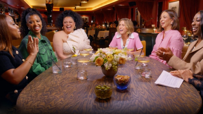 Ego Nwodim, Kristen Wiig, Maya Rudolph, Michelle Buteau, Quinta Brunson and Renée Elise Goldsberry at the THR Comedy Actress Roundtable | Off Script With The Hollywood Reporter
