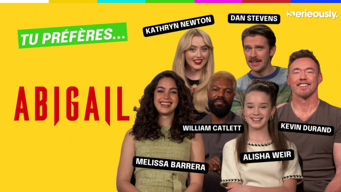 ABIGAIL : le casting joue à "Tu préfères..."