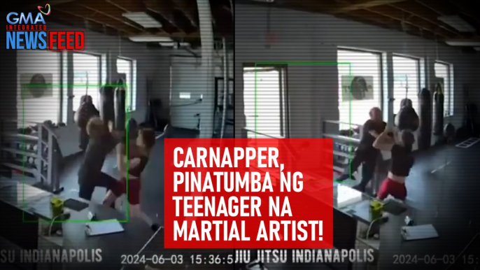 Carnapper, pinatumba ng teenager na martial artist! | GMA Integrated Newsfeed