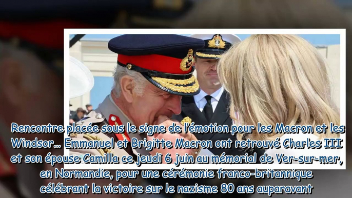 Charles III  son baise-main à Brigitte Macron aux 80 ans du Débarquement