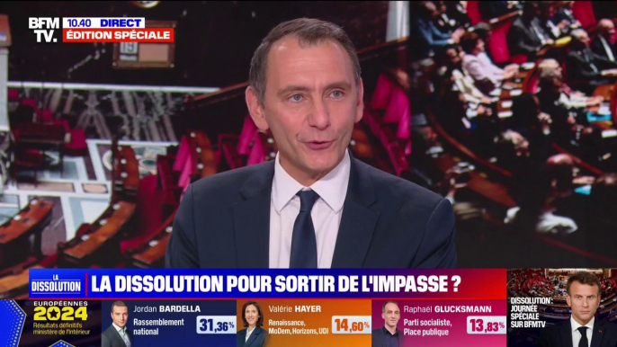 Législatives anticipées: "Nous visons la majorité pour que Jordan Bardella devienne Premier ministre de la France", affirme Laurent Jacobelli (porte-parole du RN à l'Assemblée nationale)