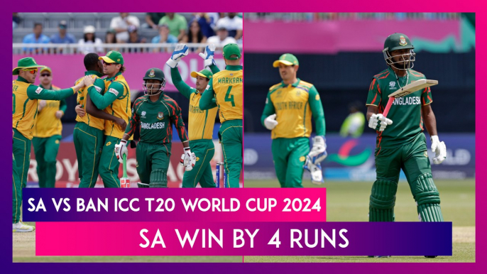 SA vs BAN ICC T20 World Cup 2024 Stat Highlights: South Africa Beat Bangladesh