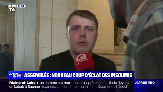 "Tant qu'il y aura un génocide en cours, on ne s'arrêtera pas", soutient Louis Boyard (LFI-Nupes)