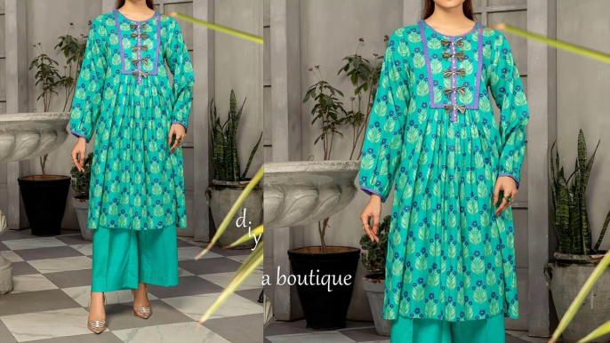 Trendy Lawn Plazo Suit Designs For Summer |Outstanding Casual Wear Lawn Dresses For Girls/Women