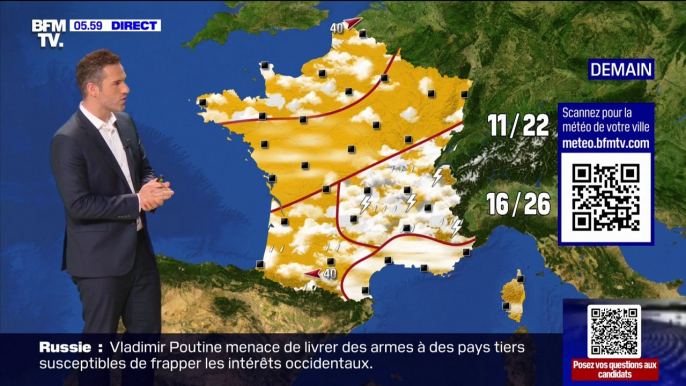 Du soleil dans une grande partie du pays ce jeudi et des orages attendus dans le centre-est