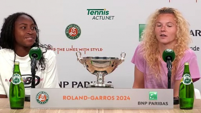 Tennis - Roland-Garros 2024 - Coco Gauff and Katerina Siniakova : "For first time it was really, really good (smiling)"