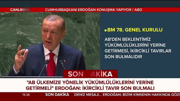 Erdoğan'dan  BM Genel  Kurulu'nda  Azerbaycan çıkışı ‘Karabağ Azerbaycan toprağıdır’