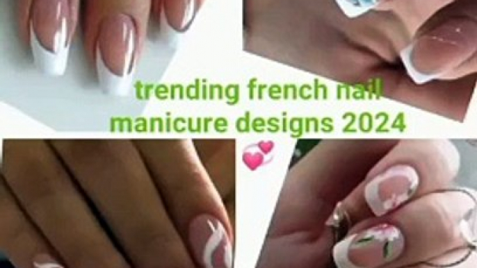 trending 2024 french manicure nail design ideas_ french nail art #simplenailart #frenchforbeginner