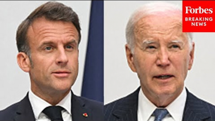 JUST IN: President Biden And French President Emmanuel Macron Deliver Statements To The Press